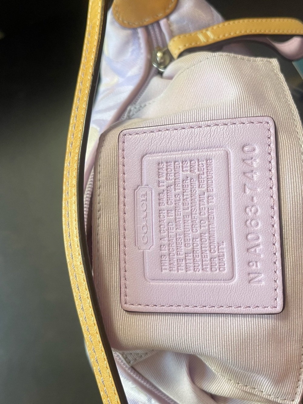 Rare Coach Lavender Signature Mini Top-Handle Bag purse purple crystal lady bag - Picture 6 of 6